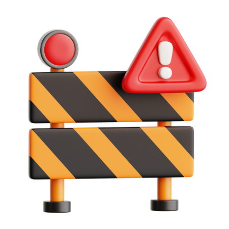 Road Barricade  3D Icon