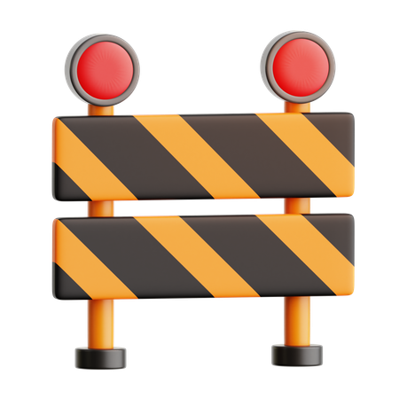 Road Barricade  3D Icon