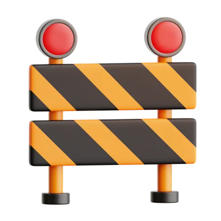 Road Barricade  3D Icon