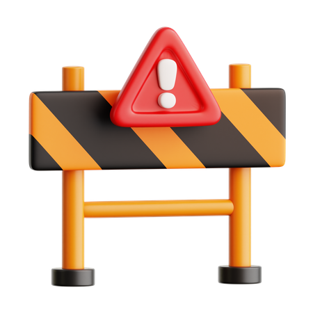 Road Barricade  3D Icon