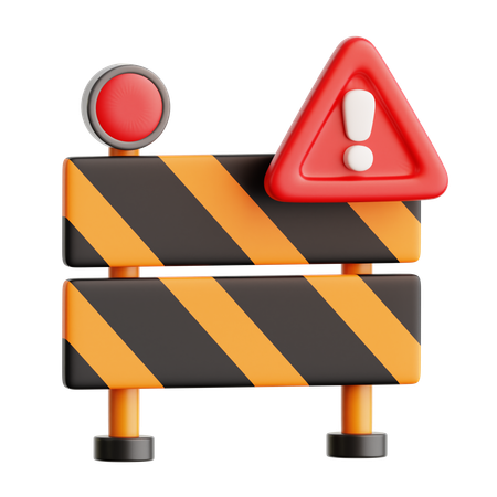 Road Barricade  3D Icon