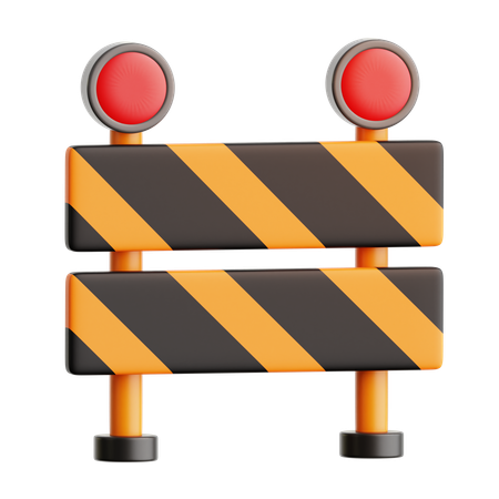 Road Barricade  3D Icon