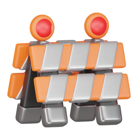 Road Barrier 3 D Illustration 3D Icon