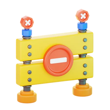 Road Barrier  3D Icon