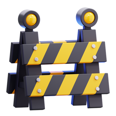 Road Barrier  3D Icon