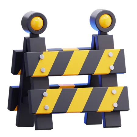 Road Barrier  3D Icon
