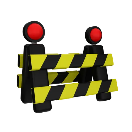 Road barrier  3D Icon