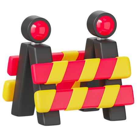 Road Barrier  3D Icon