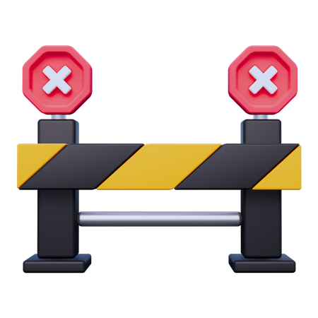 Road Barrier  3D Icon