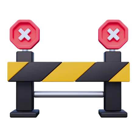 Road Barrier  3D Icon