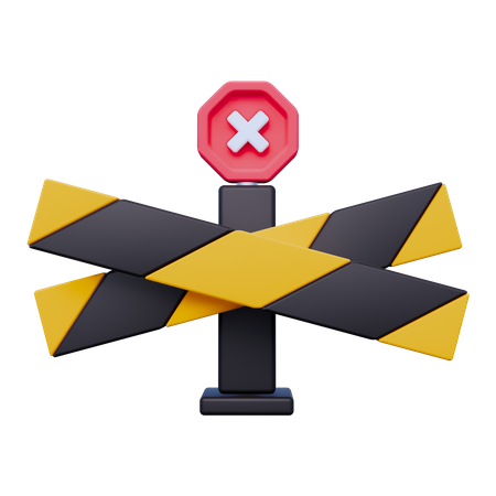 Road Barrier  3D Icon