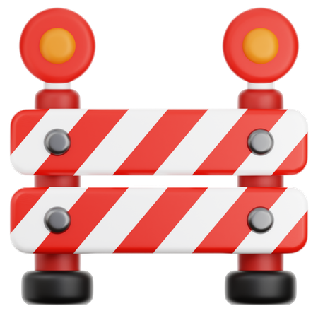 Road Barrier  3D Icon