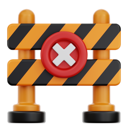 Road Barrier  3D Icon