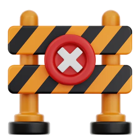 Road Barrier  3D Icon