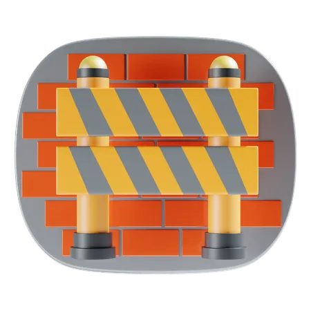 Road Barrier  3D Icon