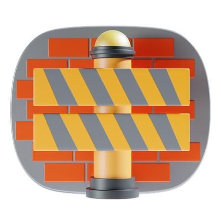 Road Barrier  3D Icon