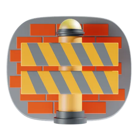 Road Barrier  3D Icon