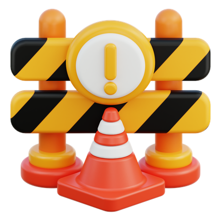 Road Barrier  3D Icon