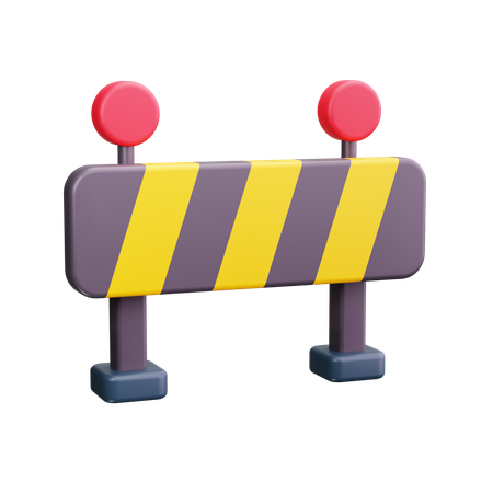 Road Barrier  3D Icon