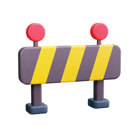 Road Barrier  3D Icon