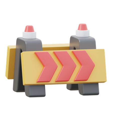 Road Barrier  3D Icon