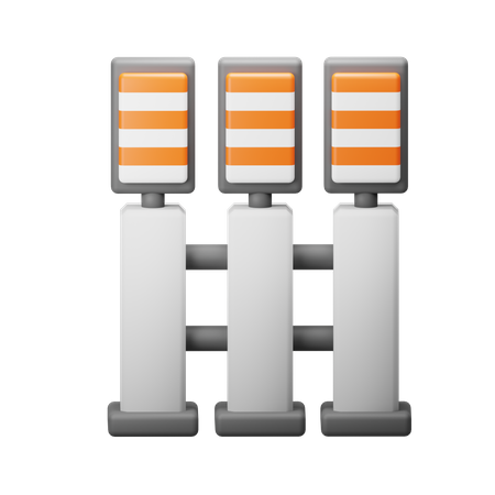 Road Barrier  3D Icon