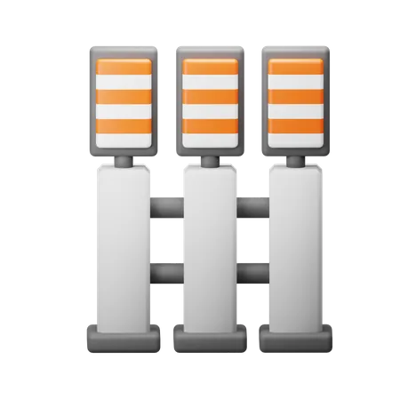 Road Barrier  3D Icon