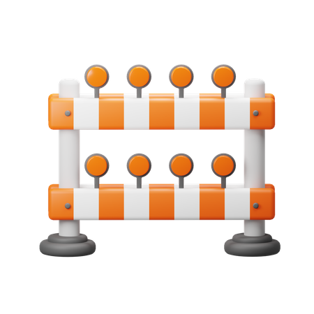 Road Barrier  3D Icon