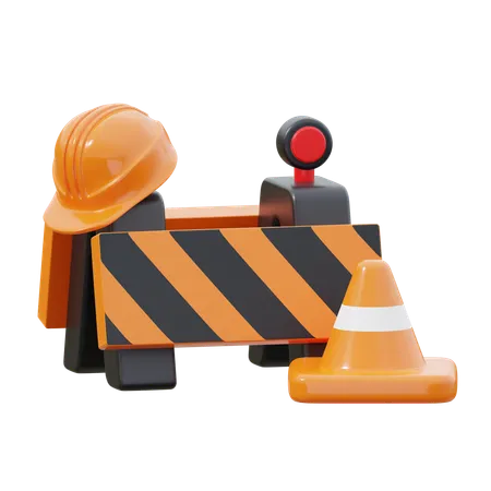 Road Barrier  3D Icon