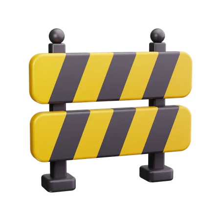 Road Barrier  3D Icon