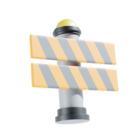 Road Barrier  3D Icon