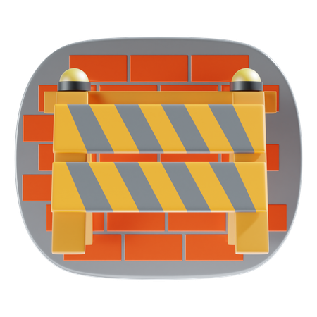 Road Barrier  3D Icon