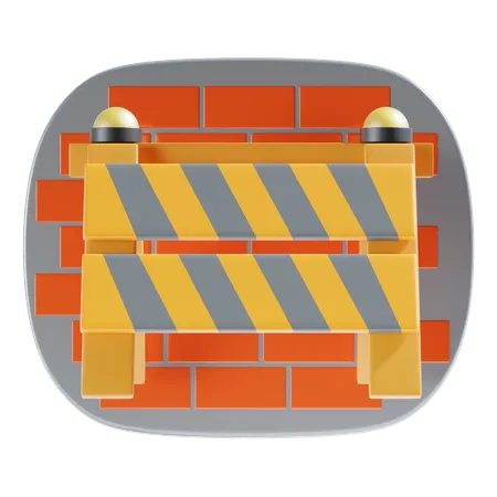 Road Barrier  3D Icon