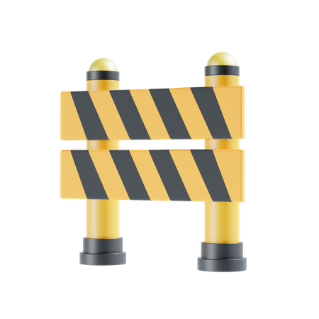 Road Barrier  3D Icon