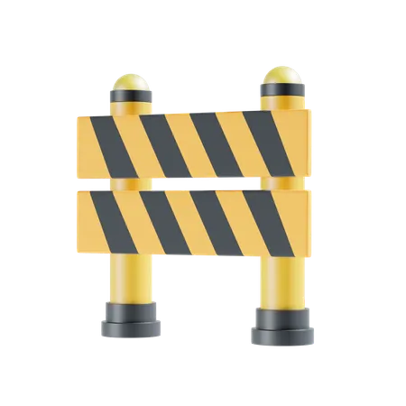 Road Barrier  3D Icon