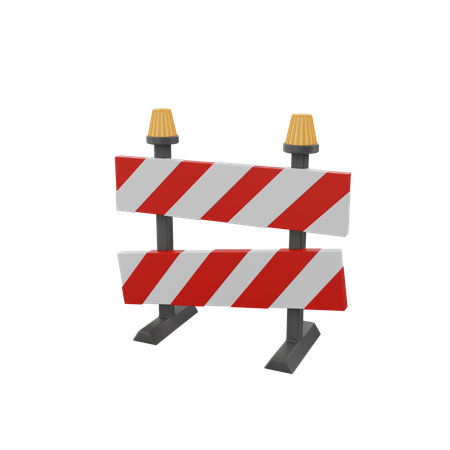 Road Barrier  3D Icon