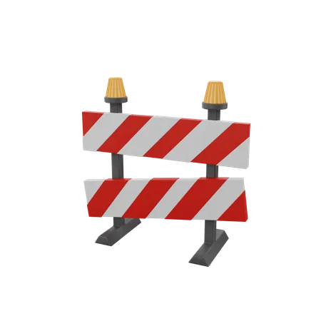 Road Barrier  3D Icon