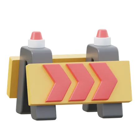 Road Barrier  3D Icon