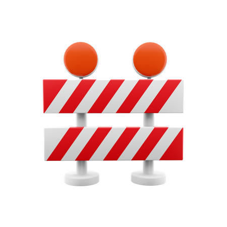 Road Barrier  3D Icon