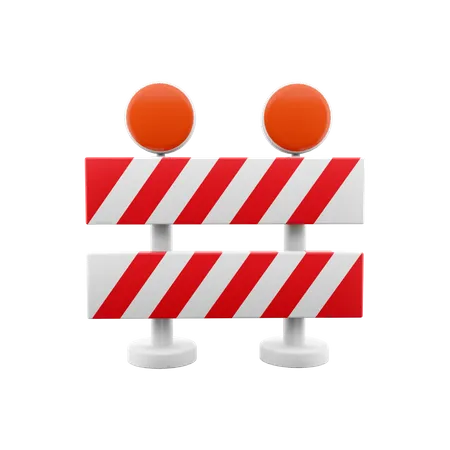 Road Barrier  3D Icon