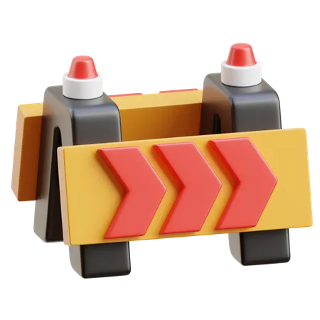 Road Barrier  3D Icon