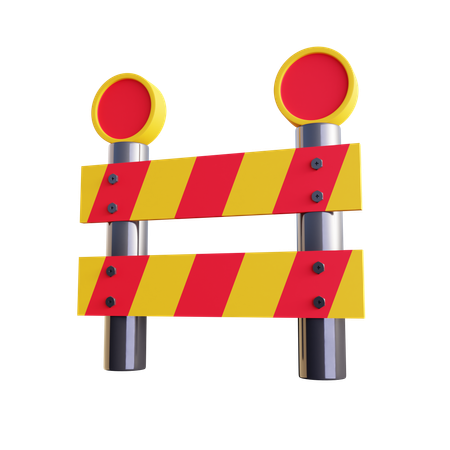 Road Barrier  3D Icon