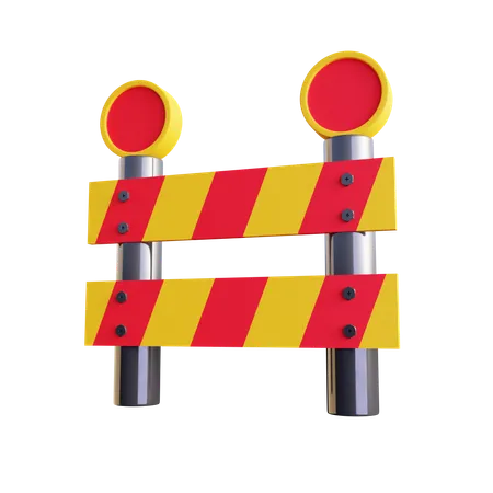 Road Barrier  3D Icon