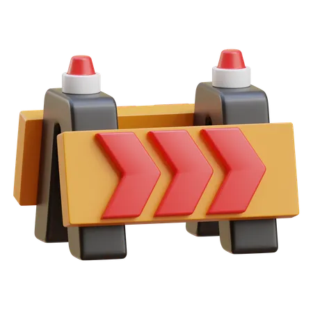 Road Barrier  3D Icon