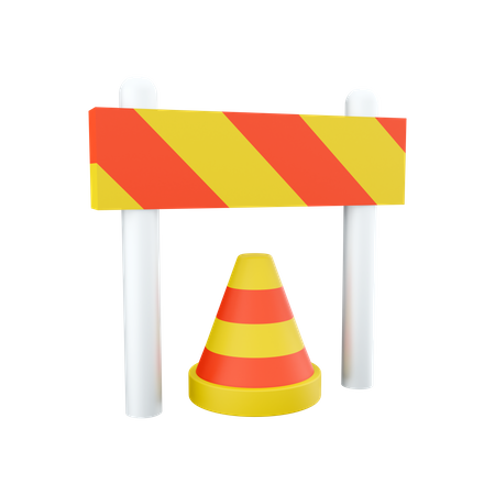 Road Barrier  3D Icon