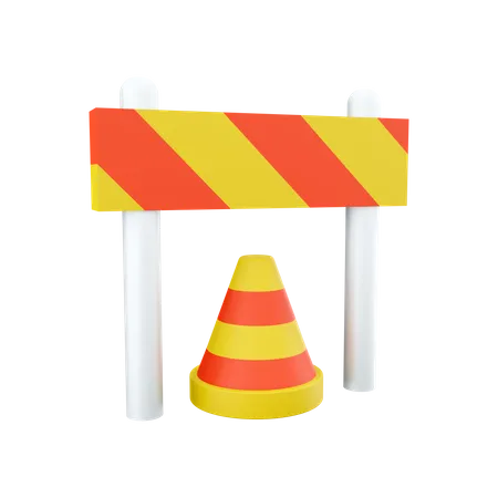 Road Barrier  3D Icon