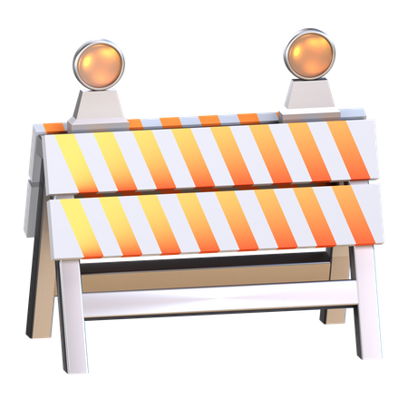 Road Barrier  3D Icon