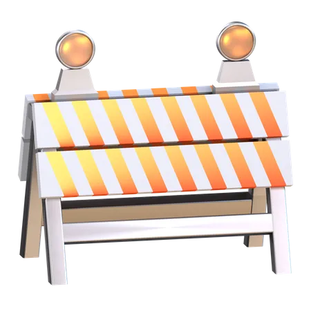 Road Barrier  3D Icon