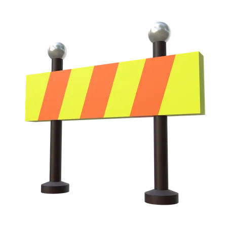 Road Barrier  3D Icon