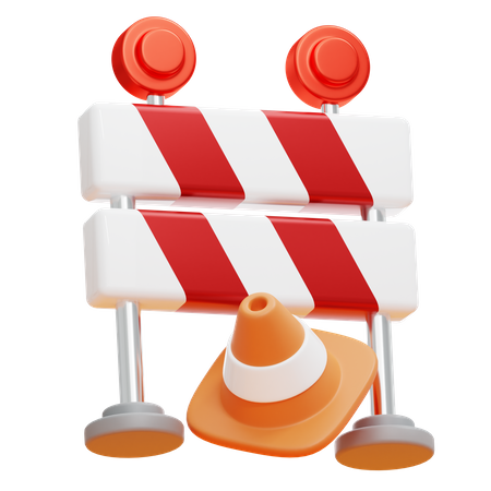 Road Barrier  3D Icon